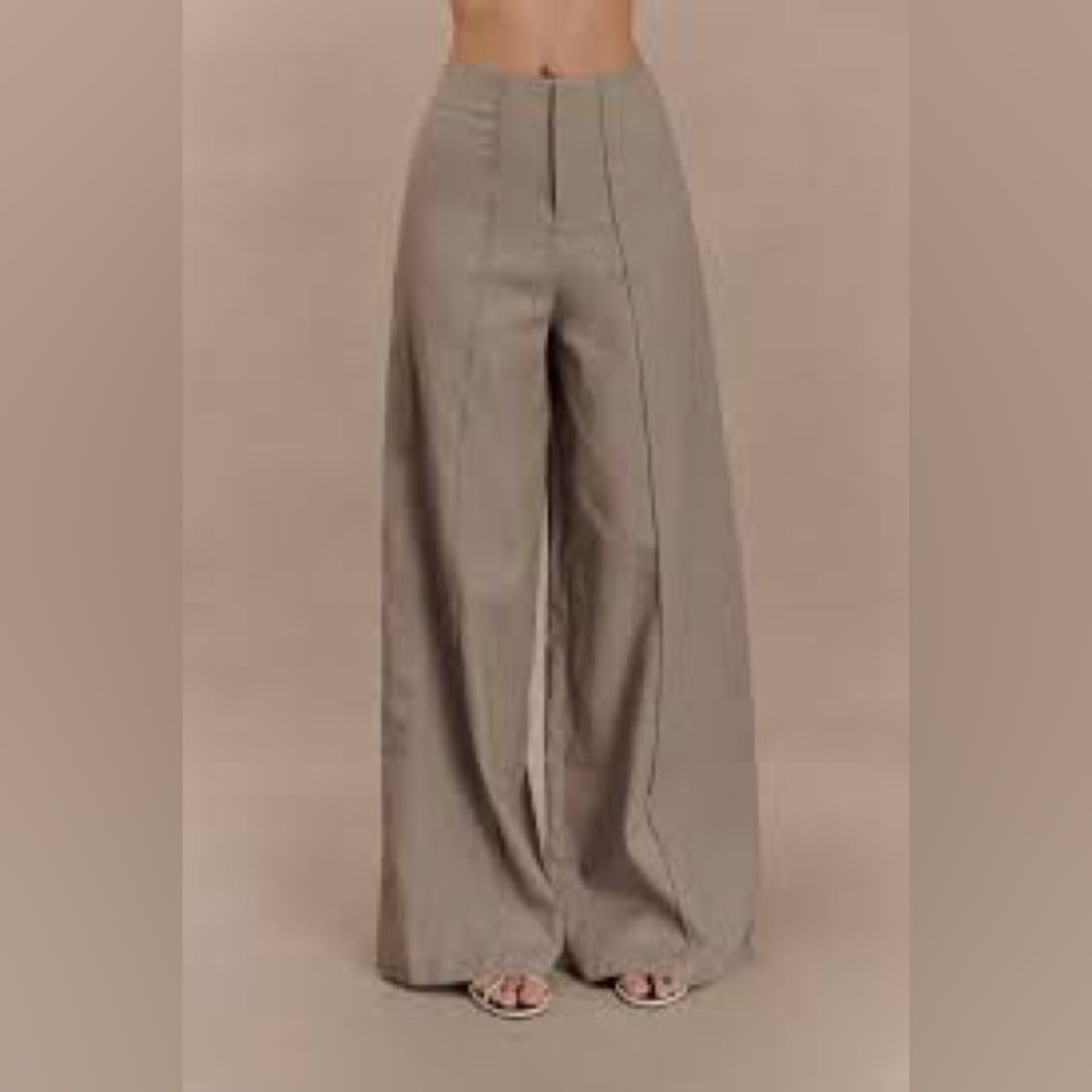 Meshki Beige Wide-Leg Pants